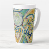 Serenidad Angel Word Art Custom Latte Tassen Cup (Rechte Ecke)