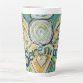 Serenidad Angel Word Art Custom Latte Tassen Cup (Vorderseite)