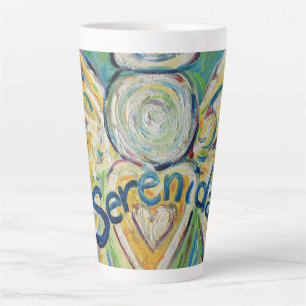 Serenidad Angel Word Art Custom Latte Tassen Cup