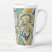 Serenidad Angel Word Art Custom Latte Tassen Cup (Rechts)