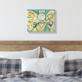 Serenidad Angel Word Art Malerei Wrapped Canvas Leinwanddruck (Insitu (Schlafzimmer))