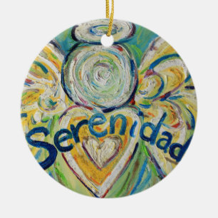 Serenidad Angel Word Kunst, Dichtung und Musik Keramikornament