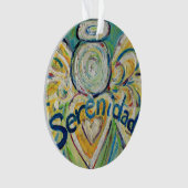 Serenidad Angel Word Kunst, Dichtung und Musik Ornament (Vorderseite)