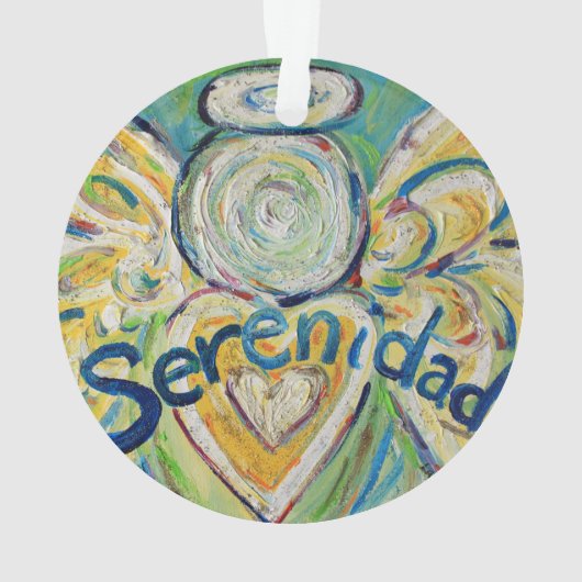 Serenidad Angel Word Kunst, Dichtung und Musik Ornament (Rückseite)