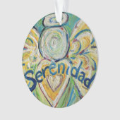 Serenidad Angel Word Kunst, Dichtung und Musik Ornament (Vorderseite)