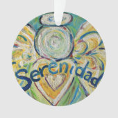 Serenidad Angel Word Kunst, Dichtung und Musik Ornament (Vorderseite)