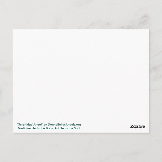 Serenidad Word Angel Inspiration Postcard Postkarte (Rückseite)