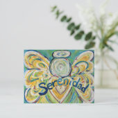 Serenidad Word Inspiration Angel Postcard Postkarte (Stehend Vorderseite)