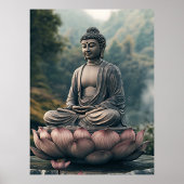 Serenität des Lotus-Buddha Poster