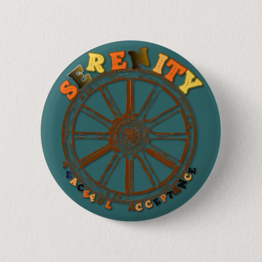 SERENITÄT - FRIEDLICHE AKZEPTANZ BUTTON (Vorderseite)