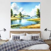 Serenity am See Leinwanddruck (Insitu (Schlafzimmer))