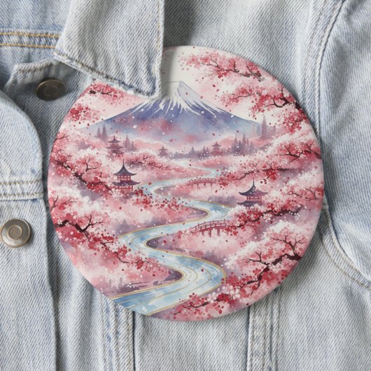 Serenity Among Cherry Blossoms Button (Beispiel)