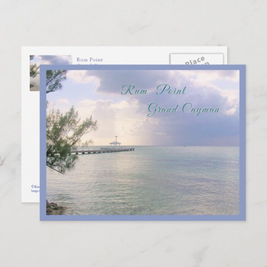 "Serenity at Rum Point Pier, Grand Cayman" Postkarte (Vorne/Hinten)