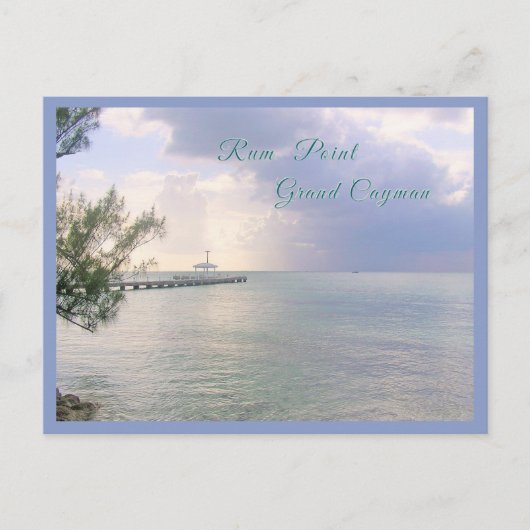 "Serenity at Rum Point Pier, Grand Cayman" Postkarte (Vorderseite)