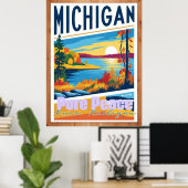 Serenity Awars: Entdecken Sie Michigans ruhigen Se Poster (Heimbüro)