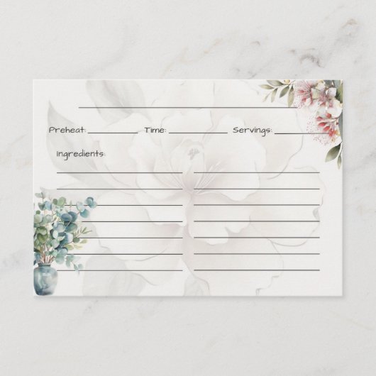 Serenity Basic Rezept Card Begleitkarte (Vorderseite)