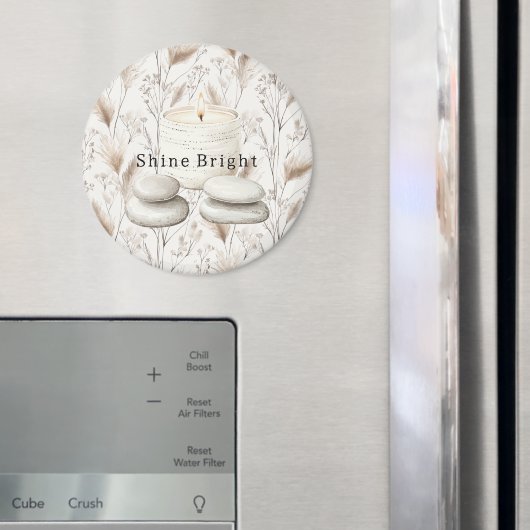 Serenity Beach Candle Rocks Magnet (In Situ (Kühlschrank))