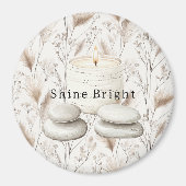 Serenity Beach Candle Rocks Magnet (Vorne)