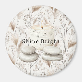 Serenity Beach Candle Rocks Magnet