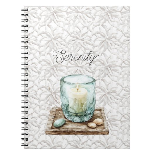 Serenity Beach Kerzensteine Notizblock (Vorderseite)