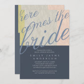 Serenity Bites Typografy Brautparty Modern Einladung (Vorne/Hinten)