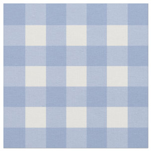 Serenity-blauer u. weißer Gingham-Karo Stoff