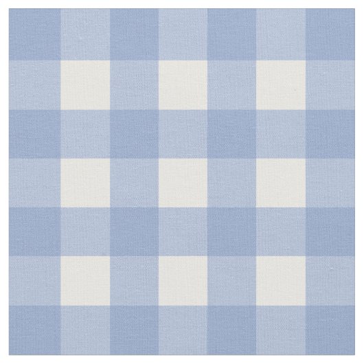 Serenity-blauer u. weißer Gingham-Karo Stoff (Nahaufnahme)