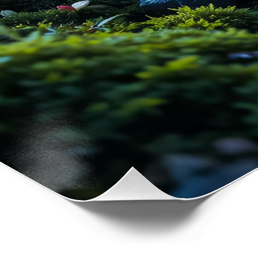 Serenity Bloom – Lotus Above the Mist Poster (Ecke)