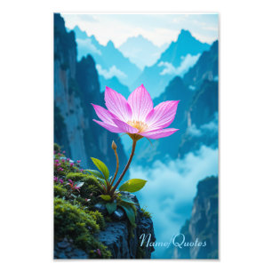 Serenity Bloom – Lotus über dem Nebel Fotodruck