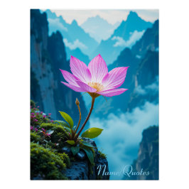 Serenity Bloom – Lotus über dem Nebel Poster