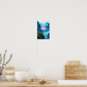 Serenity Bloom – Lotus über dem Nebel Poster (Küche)