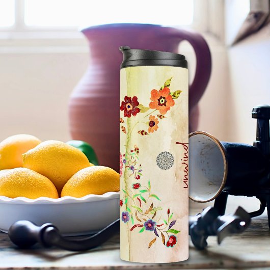 Serenity Blooms Watercolor Bliss Thermosbecher