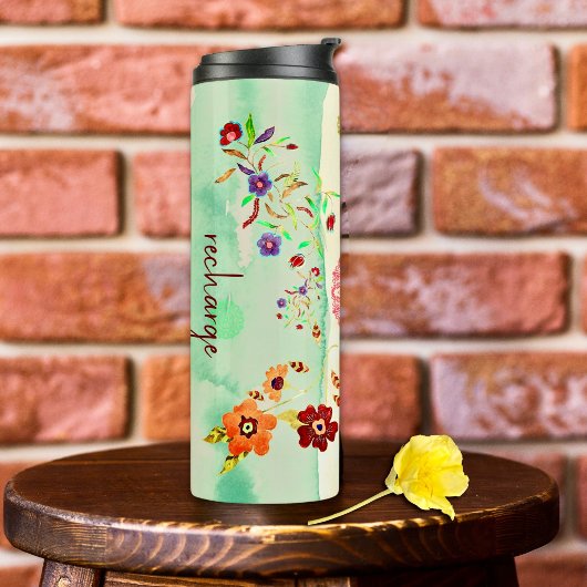 Serenity Blooms Watercolor Bliss Thermosbecher