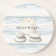 Serenity Blue Beach Ozean Kerzen Felsen