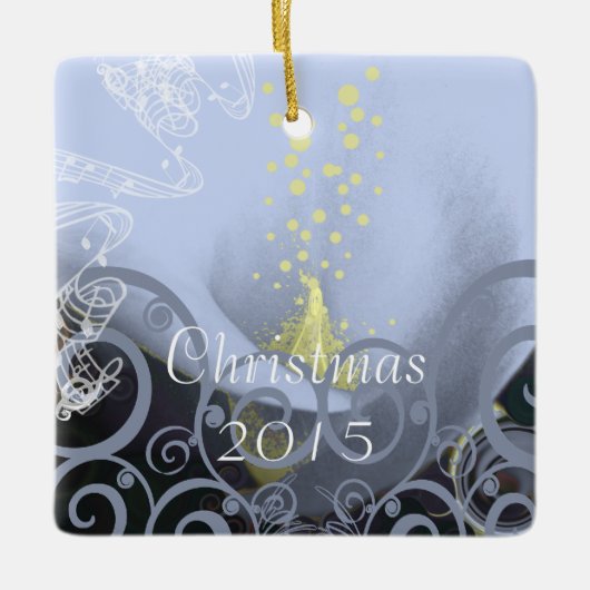 Serenity Blue Calla Lily Keramikornament (Vorderseite)