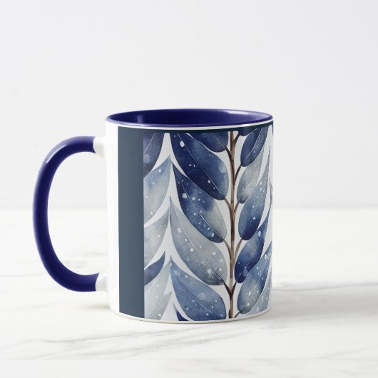 Serenity Blue Leaf Tasse (Links)