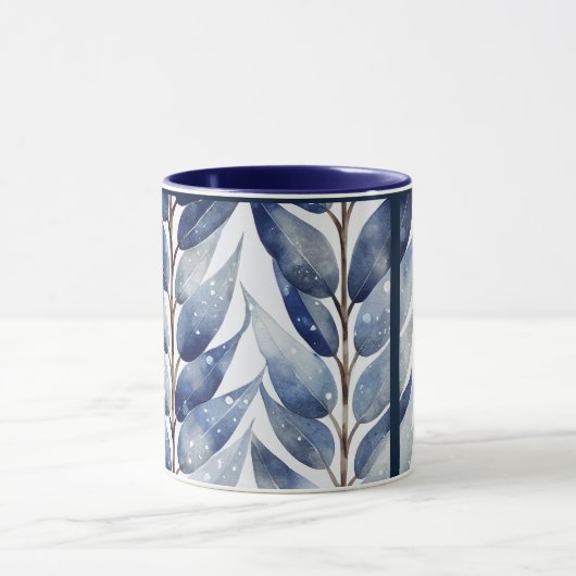 Serenity Blue Leaf Tasse (Zentrum)