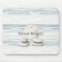 Serenity Blue Strand Ozean Kerzen Steine