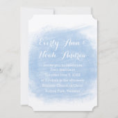 Serenity Blue Watercolor Wedding Einladung (Vorderseite)
