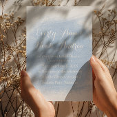 Serenity Blue Watercolor Wedding Einladung