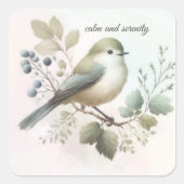 Serenity Breeze Cushion Quadratischer Aufkleber (Vorderseite)