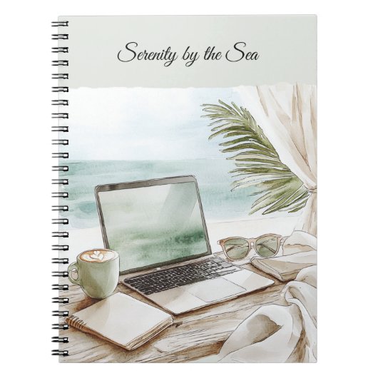 Serenity by the Sea Ozeanblick Notizblock (Vorderseite)