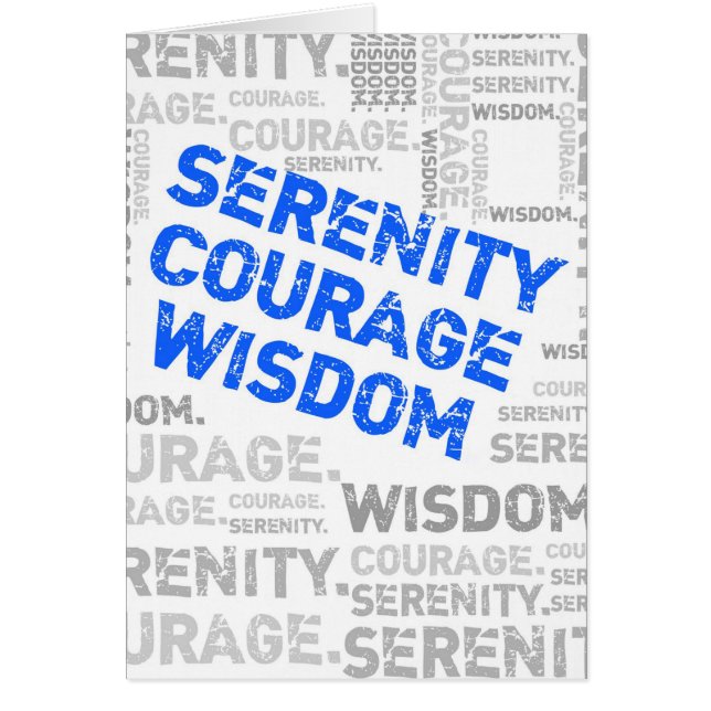 Serenity Courage Weisheit Wortsammlung (Vorne)