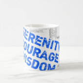 Serenity Courage Wisdom Word Collage Kaffeetasse (Mittel)