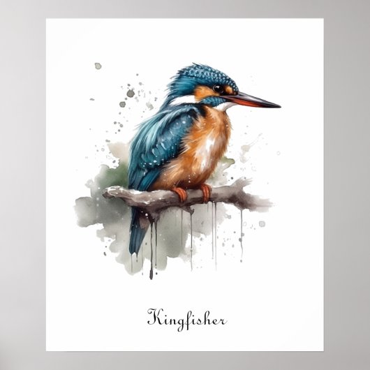 Serenity des Eisvogels, anpassbar Poster (Vorne)
