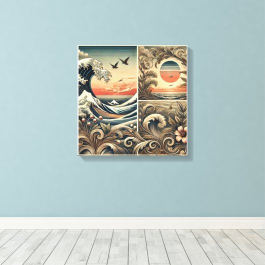 Serenity des Meeres Leinwanddruck Wandkunst (Insitu (Holzboden))