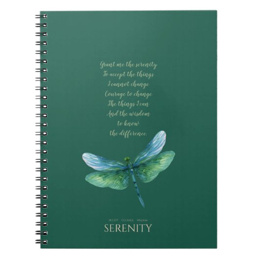 Serenity Dragonfly Notizblock (Vorderseite)