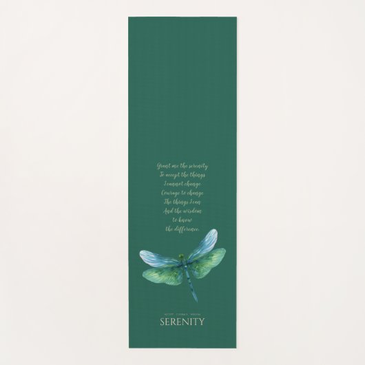 Serenity Dragonfly Yogamatte (Vorderseite)