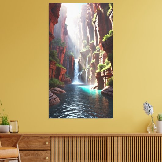 Serenity Falls : Majestic Canyon Escape Leinwanddruck (Insitu (Wohnzimmer))