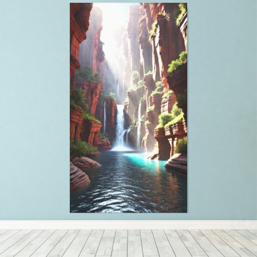 Serenity Falls : Majestic Canyon Escape Leinwanddruck (Insitu (Holzboden))